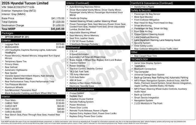 New 2026 Hyundai Tucson Limited AWD/4WD image 11