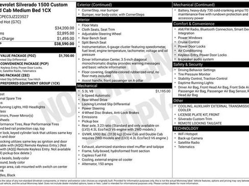 Used 2018 Chevrolet Silverado 1500 Custom w/ Custom Value Package image 5