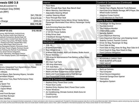 Used 2018 Genesis G80 3.8 w/ Option Group 03 image 11