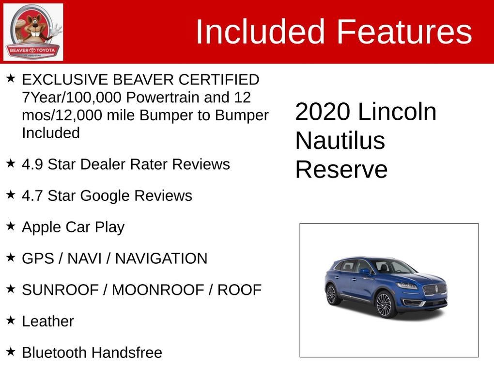 Used 2020 Lincoln Nautilus Reserve w/ Equipment Group 201A FWD image 4