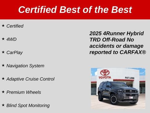 Certified 2025 Toyota 4Runner TRD Off-Road AWD/4WD image 40