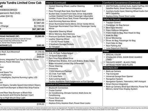 Certified 2025 Toyota Tundra Limited w/ TRD Off-Road Package AWD/4WD image 11