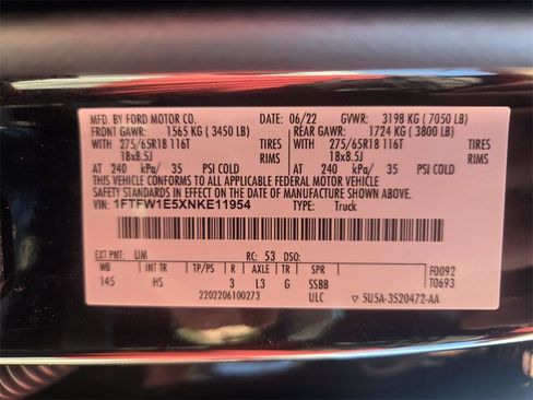 Used 2022 Ford F150 Lariat w/ Equipment Group 501A Mid image 29