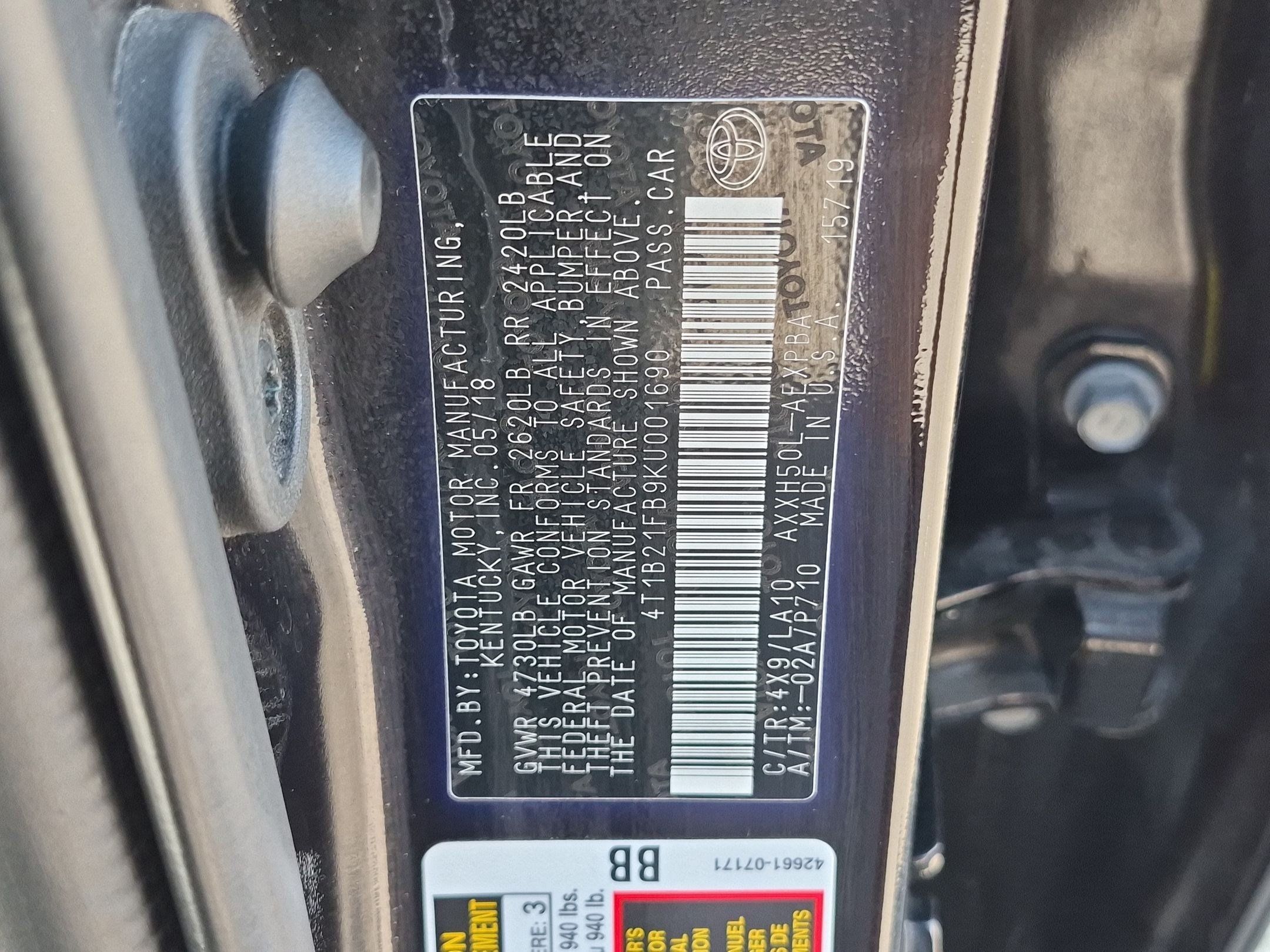Used 2019 Toyota Avalon Limited w/ Advanced Safety Package FWD image 37
