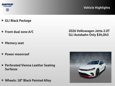 New 2026 Volkswagen Jetta GLI Autobahn image 7