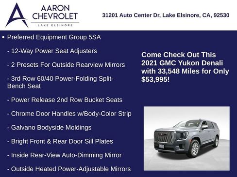 Used 2021 GMC Yukon Denali w/ LPO, Illumination Package image 5