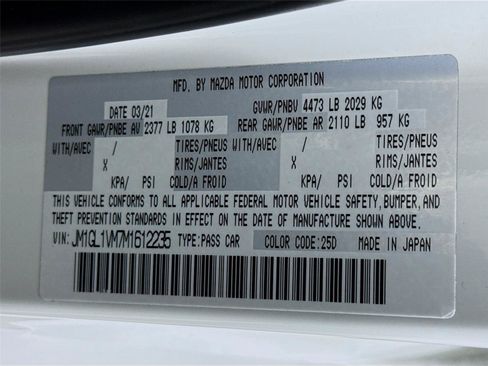 Used 2021 MAZDA MAZDA6 Touring image 32