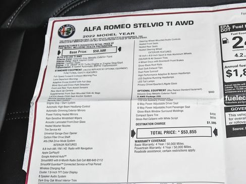 Used 2022 Alfa Romeo Stelvio Ti AWD/4WD image 64