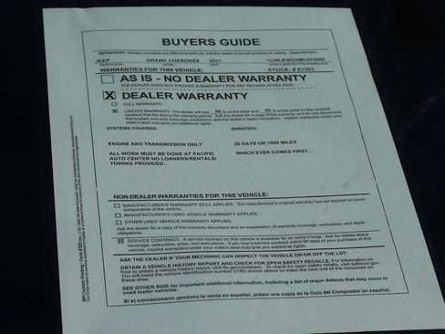 Used 2021 Jeep Grand Cherokee Limited w/ Quick Order Package 28K 80th image 55