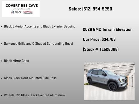 New 2026 GMC Terrain Elevation w/ Elevation Premium Package FWD image 13