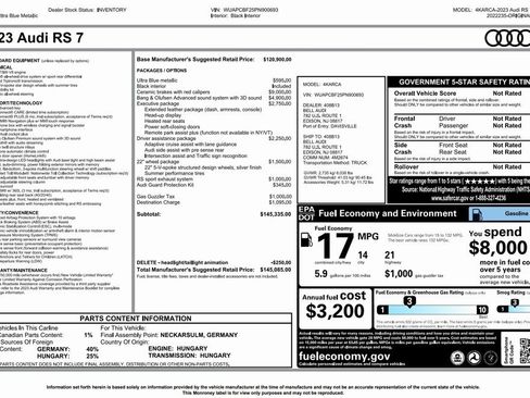 Used 2023 Audi RS 7 Sportback w/ RS 7 Executive Package image 2