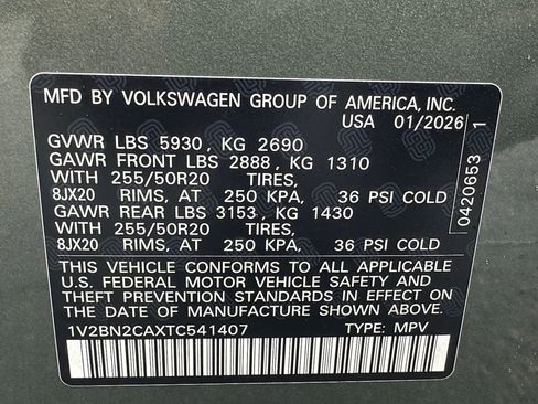 New 2026 Volkswagen Atlas SEL AWD/4WD image 26