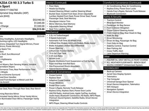 New 2026 MAZDA CX-90 3.3 Turbo S w/ Premium Package AWD/4WD image 6