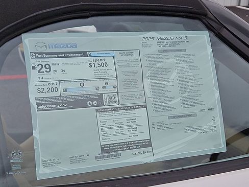 New 2025 MAZDA MX-5 Miata Grand Touring w/ Weather Package RWD image 25