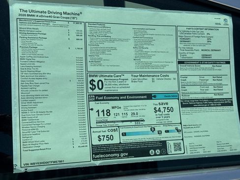 New 2026 BMW i4 eDrive40 w/ Premium Package RWD image 29