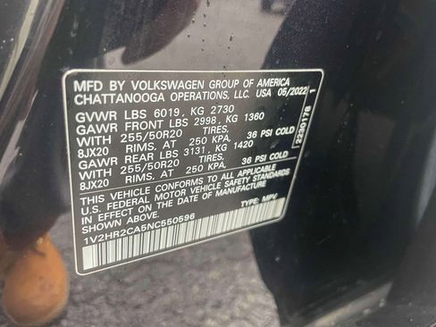 Used 2022 Volkswagen Atlas SE AWD/4WD image 19