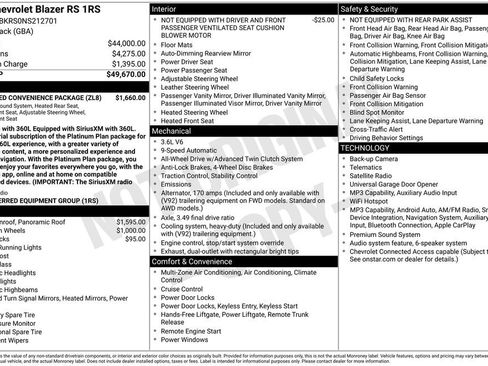 Used 2022 Chevrolet Blazer RS w/ Enhanced Convenience Package AWD/4WD image 3