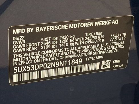 Used 2022 BMW X3 xDrive30i w/ Convenience Package AWD/4WD image 30