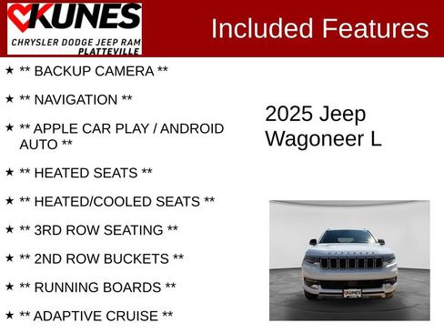 Used 2025 Jeep Wagoneer L Series II AWD/4WD image 2