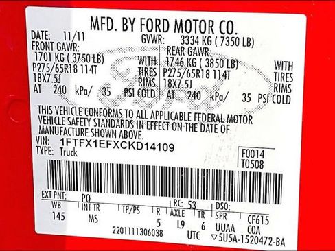 Used 2012 Ford F150 XLT w/ XLT Chrome Pkg image 27