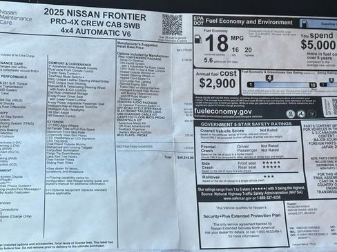 New 2025 Nissan Frontier PRO-4X w/ Pro Convenience Package image 14