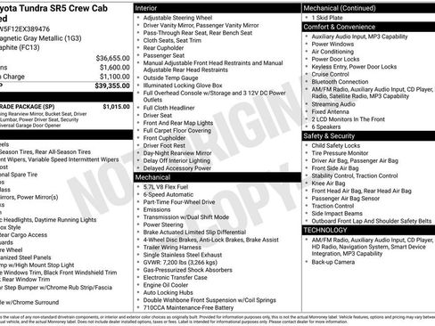 Used 2014 Toyota Tundra SR5 w/ SR5 Upgrade Package AWD/4WD image 4