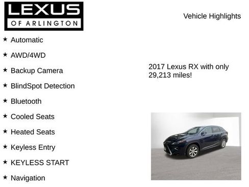 Used 2017 Lexus RX 350 AWD w/ Premium Package image 8