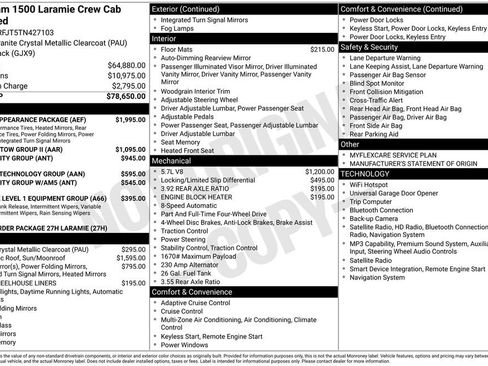 New 2026 RAM 1500 Laramie w/ Sport Appearance Package AWD/4WD image 8