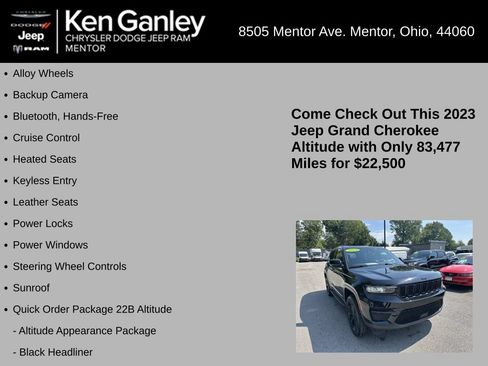 Used 2023 Jeep Grand Cherokee Altitude AWD/4WD image 5