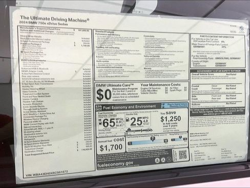 Used 2024 BMW 750e xDrive w/ Premium Package 2 image 13