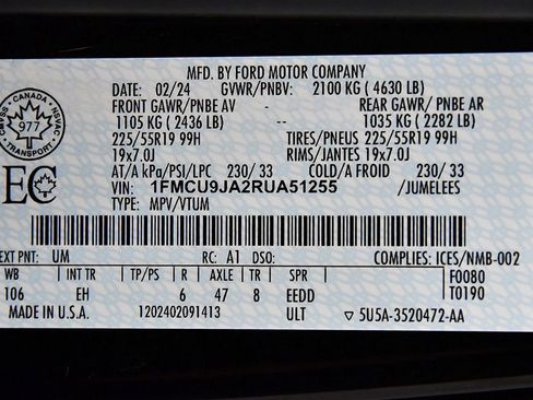 Used 2024 Ford Escape Platinum AWD/4WD image 15