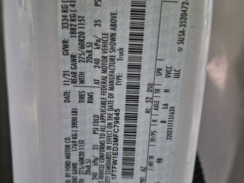 Used 2021 Ford F150 Platinum w/ Equipment Group 701A High image 5