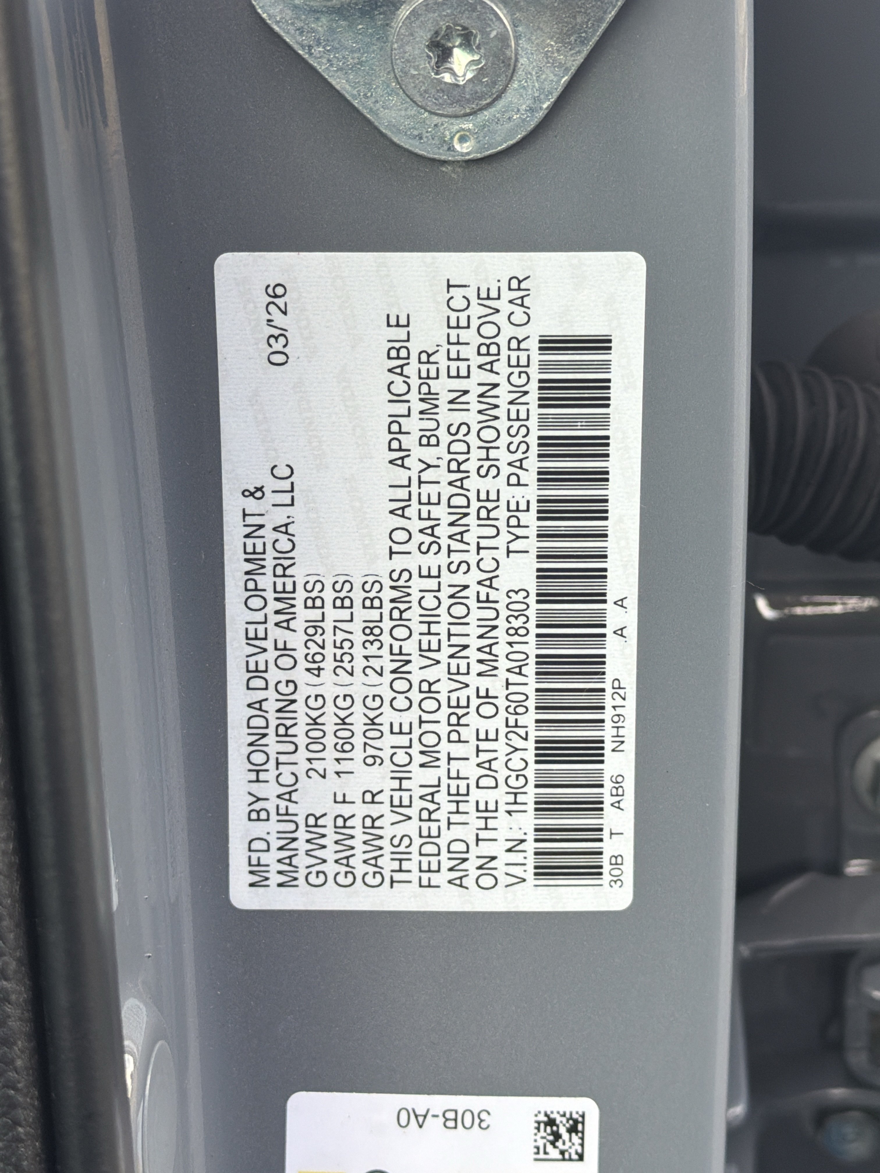 Certified 2026 Honda Accord EX-L image 36