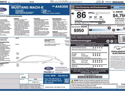 New 2025 Ford Mustang Mach-E GT w/ Interior Protection Package AWD/4WD image 6