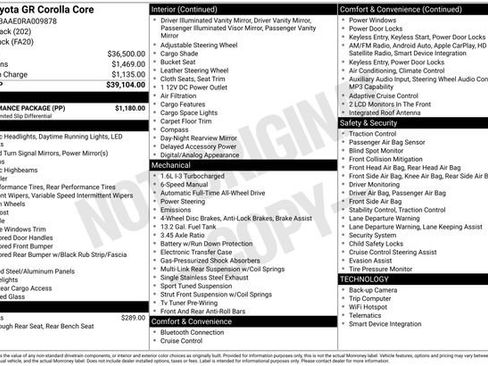 Used 2024 Toyota Corolla GR w/ Performance Package AWD/4WD image 29