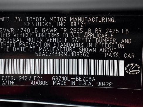 Used 2021 Lexus ES 350 F Sport w/ Accessory Package 2 image 13