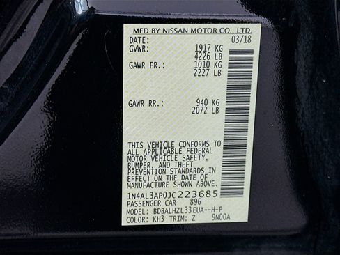 Used 2018 Nissan Altima 2.5 SR w/ SR Midnight Edition FWD image 31