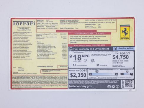 Certified 2017 Ferrari 488 Spider RWD image 98