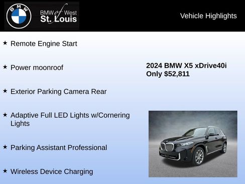 Used 2024 BMW X5 xDrive40i w/ Premium Package AWD/4WD image 16