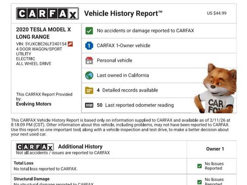 Used 2020 Tesla Model X Long Range image 2