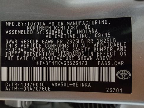 Used 2016 Toyota Camry LE FWD image 33