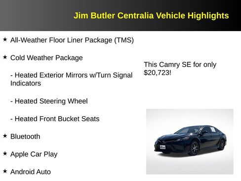 Used 2021 Toyota Camry SE w/ Cold Weather Package AWD/4WD image 5