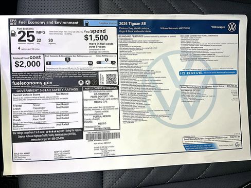 New 2026 Volkswagen Tiguan SE image 36