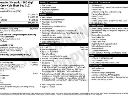 Used 2021 Chevrolet Silverado 1500 High Country w/ Technology Package image 6