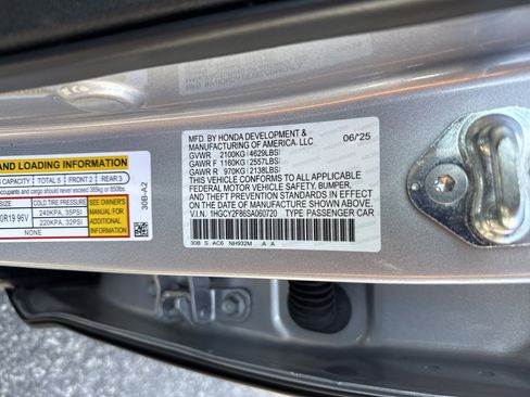 Certified 2025 Honda Accord Touring image 12