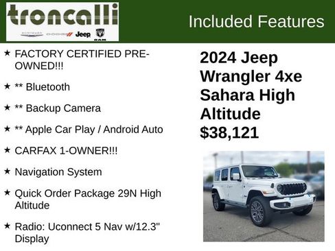 Certified 2024 Jeep Wrangler High Altitude AWD/4WD image 5