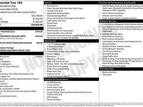 Used 2024 Chevrolet Trax RS w/ Sunroof Package image 11