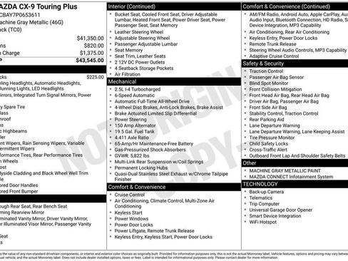Certified 2023 MAZDA CX-9 Touring Plus AWD/4WD image 11