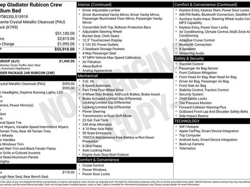 Certified 2025 Jeep Gladiator Rubicon w/ Safety Group image 6