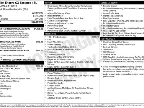 Used 2020 Buick Encore GX Essence w/ Advanced Technology Package FWD image 44
